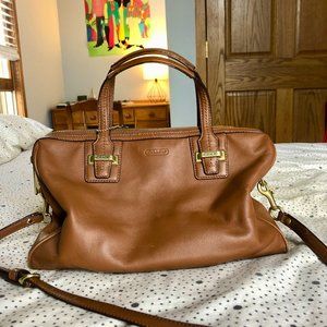 Coach Taylor All Leather Satchel Crossbody
